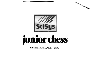 Bedienungsanleitung SciSys Junior Schachcomputer