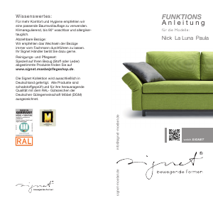 Bedienungsanleitung Signet La Luna Schlafsofa