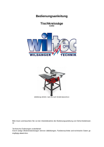 Bedienungsanleitung Wiltec 61950 Tischsäge