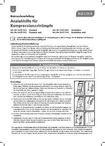 Bedienungsanleitung Russka 26011 900 Kompressionsstrumpf-Anziehhilfe