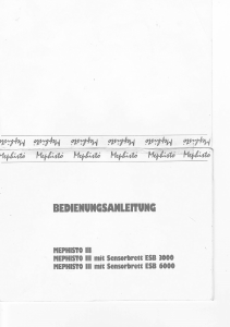 Bedienungsanleitung Mephisto III Schachcomputer