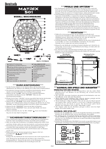 Bedienungsanleitung Matrix 501 Dartscheibe