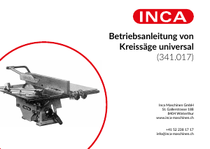 Bedienungsanleitung Inca 341.017 Universal Tischsäge