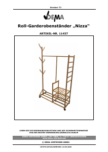 Bedienungsanleitung DEMA Nizza Kleiderständer