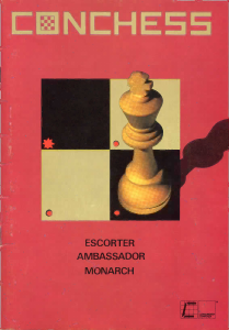 Bedienungsanleitung Conchess Ambassador Schachcomputer