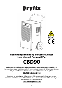 Handleiding Dryfix CBD90 Luchtontvochtiger