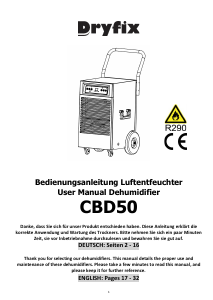 Handleiding Dryfix CBD50 Luchtontvochtiger