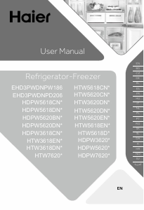 Handleiding Haier EHD3PWDNPD206 Koel-vries combinatie