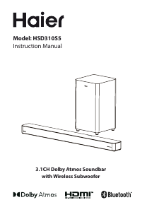 Handleiding Haier HSD310S5 Home cinema set