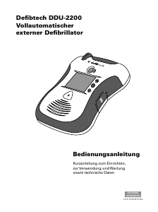 Bedienungsanleitung Defibtech DDU-2200 Defibrillator