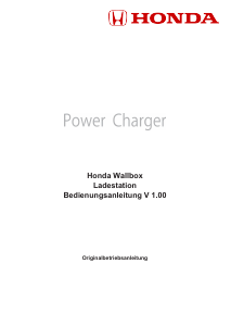 Bedienungsanleitung Honda Power Charger Ladestation