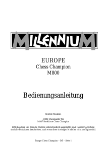 Bedienungsanleitung Millennium M800 Chess Champion Europe Schachcomputer