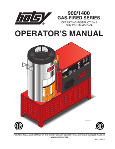 Manual Hotsy 982SS Pressure Washer