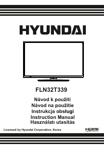 Manuál Hyundai FLN32T339 LED televize