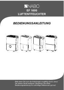 Bedienungsanleitung NABO EF 1600 Luftentfeuchter