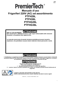 Handleiding PremierTech PTFHG29L Koelkast