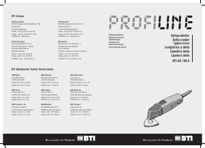 Handleiding Profiline BTI-DS 180 E Deltaschuurmachine