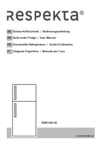 Handleiding Respekta GKE144-10 Koel-vries combinatie