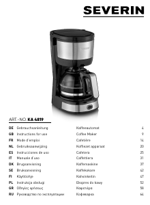 Handleiding Severin KA 4819 Koffiezetapparaat