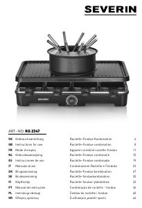 Bruksanvisning Severin RG 2347 Raclette grill