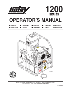 Manual Hotsy 1270SS Pressure Washer