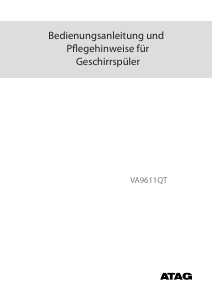 Bedienungsanleitung ATAG VA9611QT Geschirrspüler