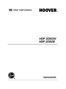 Manual Hoover HDP 2D62B Dynamic Dishwasher