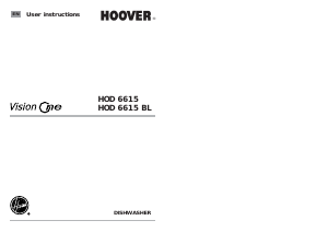 Manual Hoover HOD 6615BL Vision One Dishwasher