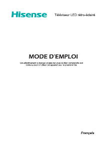 Mode d’emploi Hisense 43NEC5200 Téléviseur LED