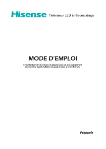 Mode d’emploi Hisense 55N6600 Téléviseur LED