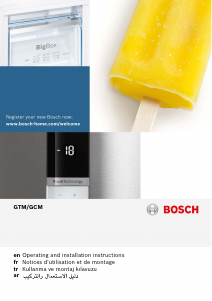 Kullanım kılavuzu Bosch GCM28AW30 Dondurucu