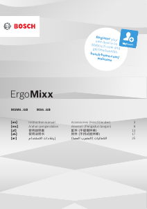 说明书 博世 MS6CA4150G ErgoMixx 手持式搅拌机