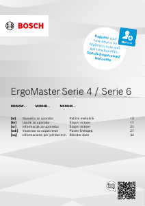 Прирачник Bosch MSM4W221 ErgoMaster Рачен блендер