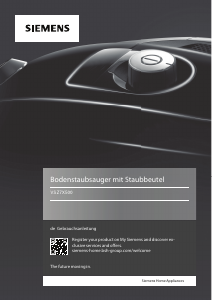Bedienungsanleitung Siemens VSZ7X500 Staubsauger