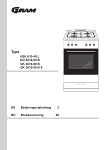 Brugsanvisning Gram 6GK 610-40 L Komfur