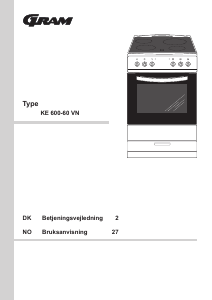 Brugsanvisning Gram KE 600-60 VN Komfur