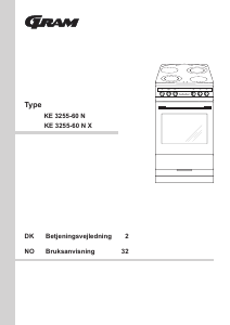 Bruksanvisning Gram KE 3255-60 N Komfyr