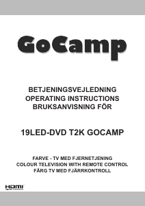 Bruksanvisning GoCamp 19LED-DVD T2K LED TV