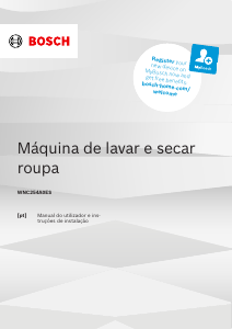Manual Bosch WNC254A0ES Máquina de lavar e secar roupa