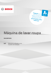 Manual Bosch WAU28PH2ES Máquina de lavar roupa