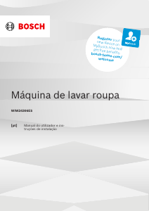Manual Bosch WIW28302ES Máquina de lavar roupa