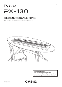Bedienungsanleitung Casio PX-130 Privia E-Piano