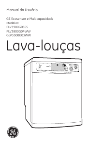 Manual GE PLV3800G04WW Máquina de lavar louça