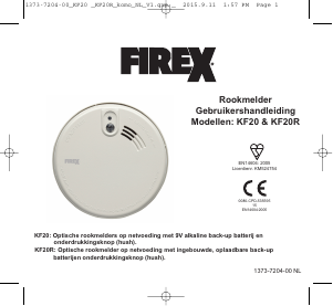 Handleiding FireX KF20R Rookmelder