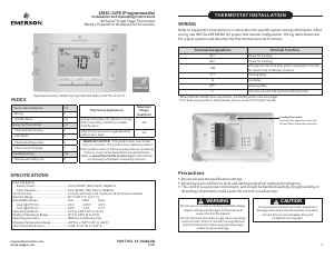 Manual Emerson 1F83C-11PR Thermostat