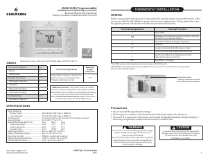 Manual Emerson 1F83H-21PR Thermostat
