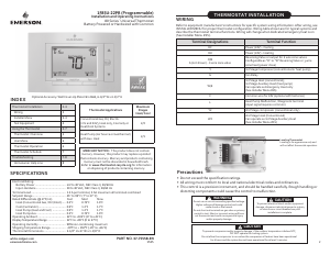 Mode d’emploi Emerson 1F85U-22PR Thermostat