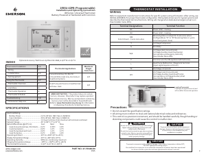 Manual Emerson 1F85U-42PR Thermostat