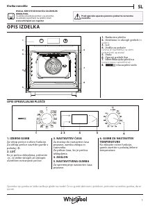 Priročnik Whirlpool OMSK58CU1SB Pečica