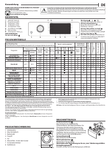Bedienungsanleitung Whirlpool FFD 9469E BV BE Waschmaschine